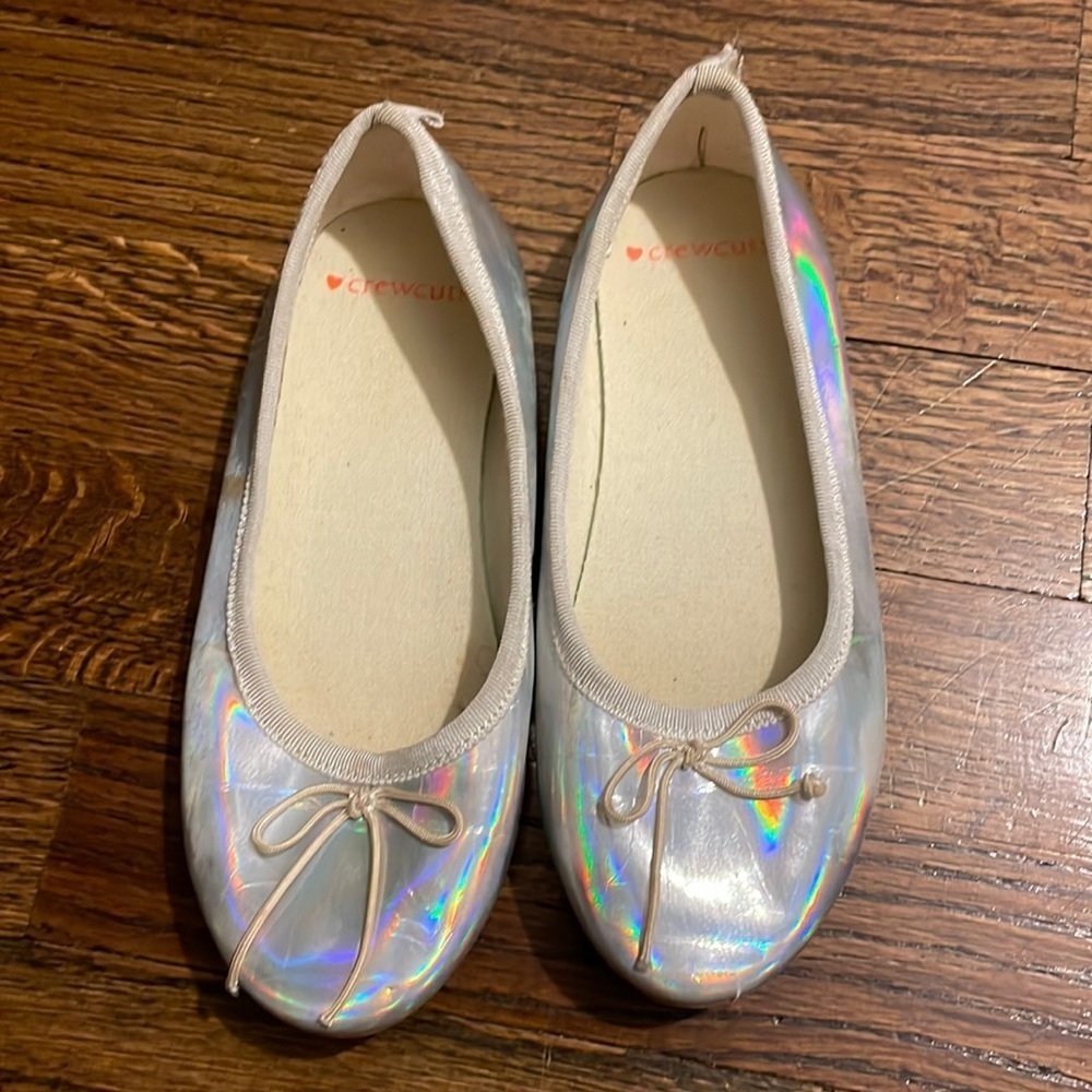 Crewcuts hologram prism shimmery rainbow slip on shoes 🌈